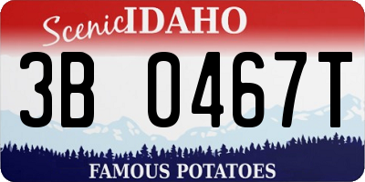 ID license plate 3B0467T