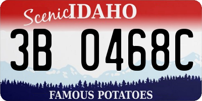 ID license plate 3B0468C