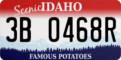 ID license plate 3B0468R