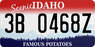 ID license plate 3B0468Z