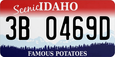 ID license plate 3B0469D