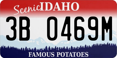 ID license plate 3B0469M