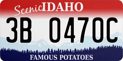 ID license plate 3B0470C