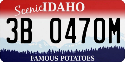 ID license plate 3B0470M