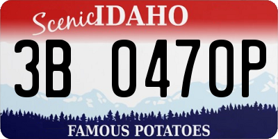ID license plate 3B0470P