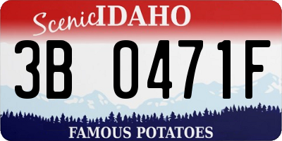 ID license plate 3B0471F