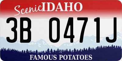 ID license plate 3B0471J
