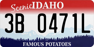ID license plate 3B0471L