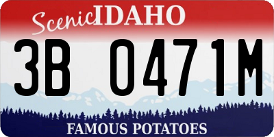 ID license plate 3B0471M