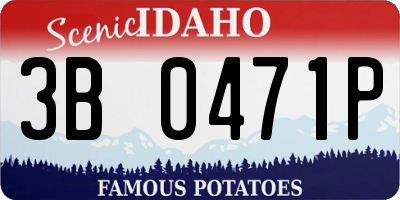 ID license plate 3B0471P
