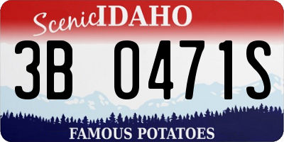 ID license plate 3B0471S