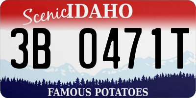 ID license plate 3B0471T