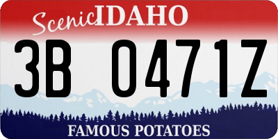ID license plate 3B0471Z