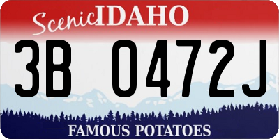 ID license plate 3B0472J