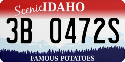 ID license plate 3B0472S