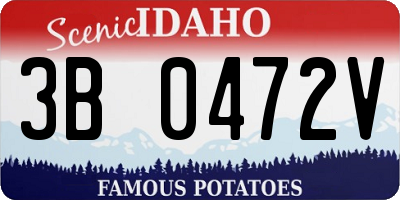 ID license plate 3B0472V