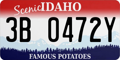 ID license plate 3B0472Y