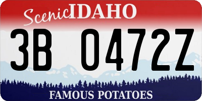 ID license plate 3B0472Z
