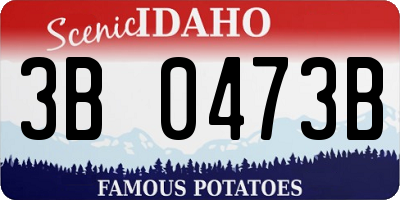 ID license plate 3B0473B