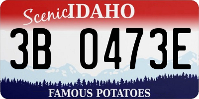 ID license plate 3B0473E