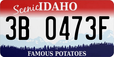 ID license plate 3B0473F