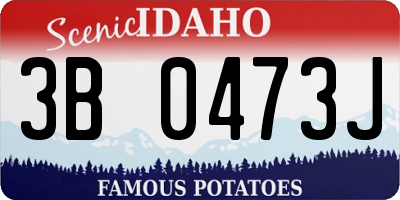 ID license plate 3B0473J