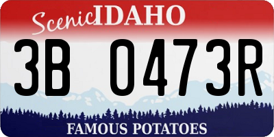 ID license plate 3B0473R