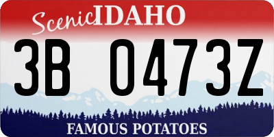 ID license plate 3B0473Z