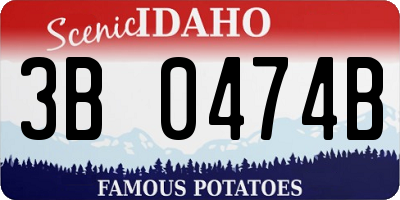 ID license plate 3B0474B