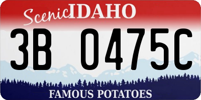 ID license plate 3B0475C