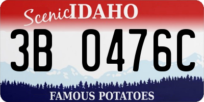 ID license plate 3B0476C