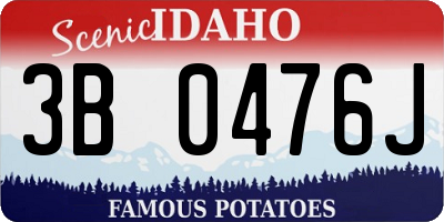 ID license plate 3B0476J