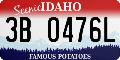 ID license plate 3B0476L