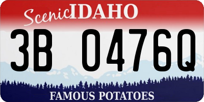 ID license plate 3B0476Q