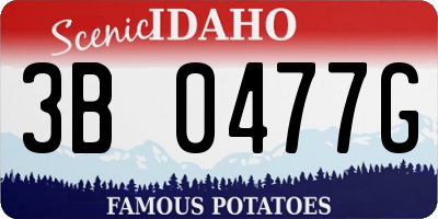 ID license plate 3B0477G