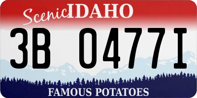 ID license plate 3B0477I