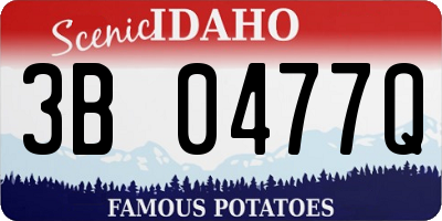 ID license plate 3B0477Q