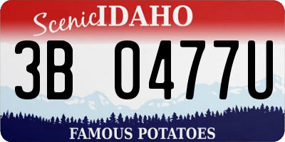 ID license plate 3B0477U