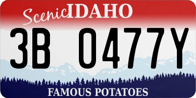 ID license plate 3B0477Y