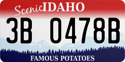 ID license plate 3B0478B