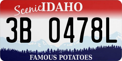 ID license plate 3B0478L