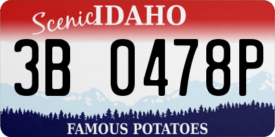 ID license plate 3B0478P