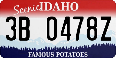 ID license plate 3B0478Z