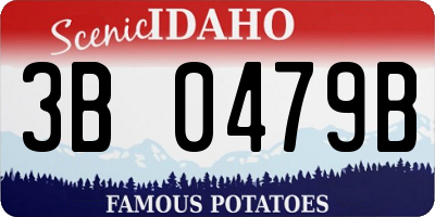 ID license plate 3B0479B