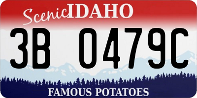 ID license plate 3B0479C