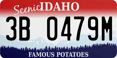 ID license plate 3B0479M