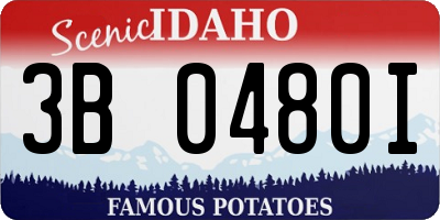 ID license plate 3B0480I
