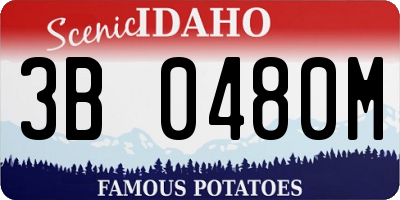 ID license plate 3B0480M
