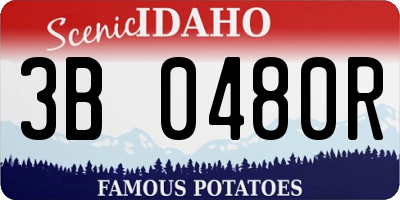 ID license plate 3B0480R