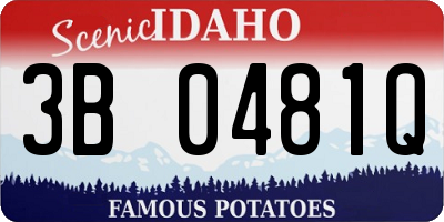 ID license plate 3B0481Q